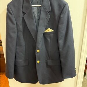 Elegant Navy‎ Blazer with Gold Accents